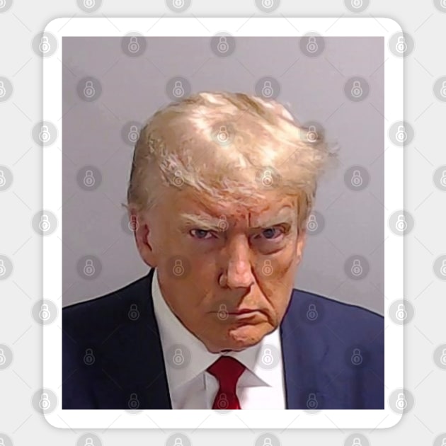 Trump Mugshot Sticker by JennyPool